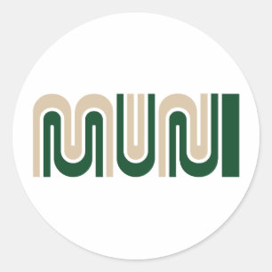Logo-Aufkleber für San Francisco Muni Runder Aufkleber