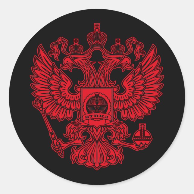 Logo-Aufkleber für Strk3-Wappen Runder Aufkleber (Vorderseite)