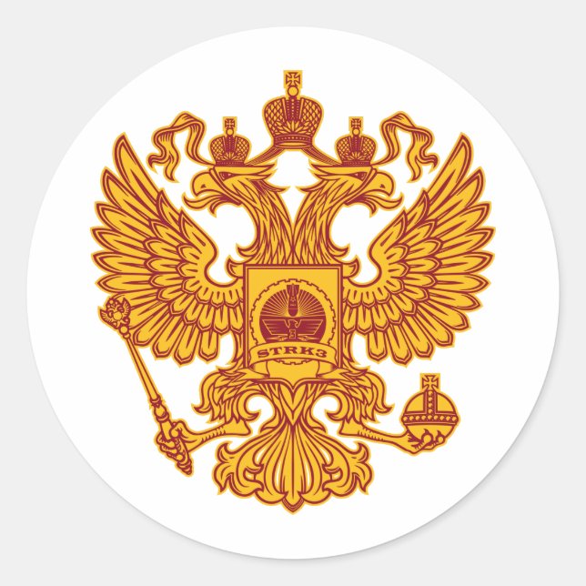 Logo-Aufkleber für Strk3-Wappen Runder Aufkleber (Vorderseite)