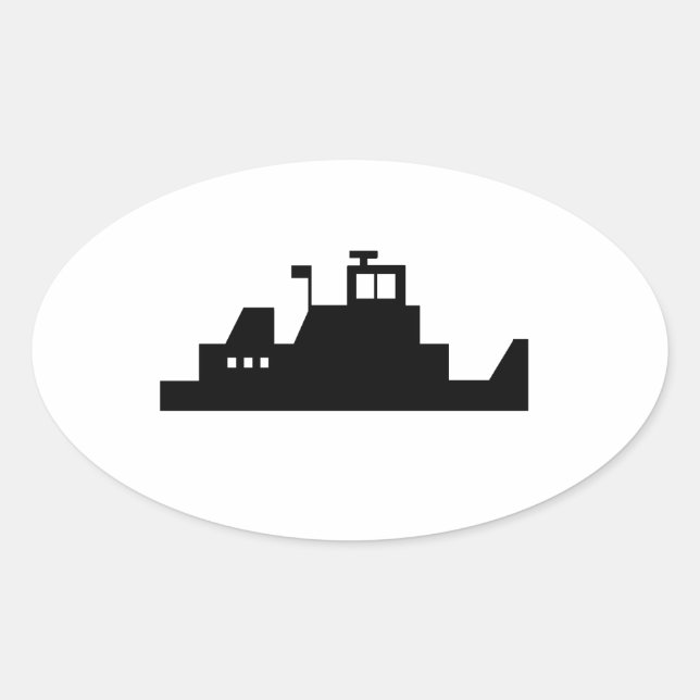 Logo-Aufkleber für Towboat Ovaler Aufkleber (Vorderseite)