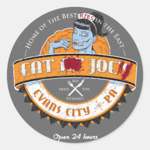 Logo-Aufkleber für Zombie-Diner Runder Aufkleber