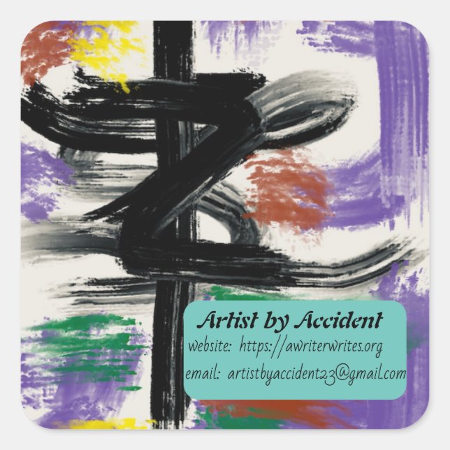 Logo-Aufkleber - klein Quadratischer Aufkleber (Vorderseite)