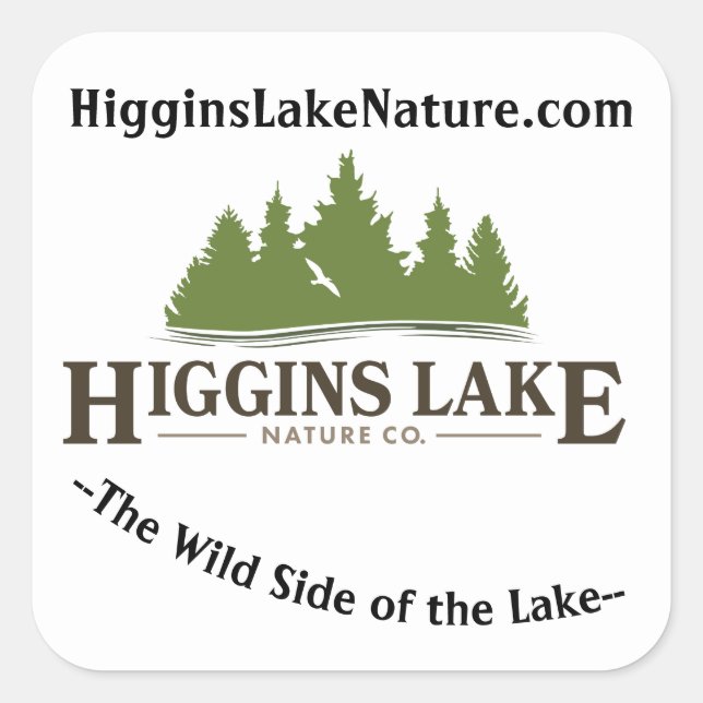 Logo-Aufkleber Quadratischer Aufkleber (Vorderseite)