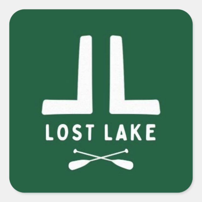 Logo-Aufkleber Quadratischer Aufkleber (Vorderseite)