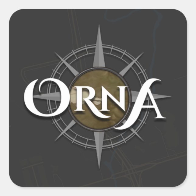 Logo-Aufkleber Quadratischer Aufkleber (Vorderseite)