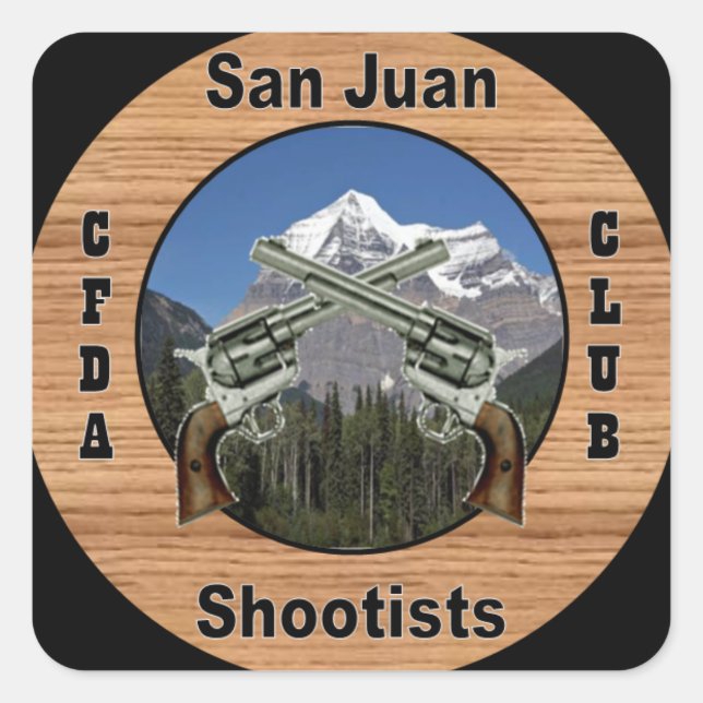 Logo-Aufkleber Quadratischer Aufkleber (Vorderseite)