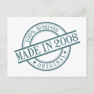 Logo aus dem Jahr 2008, runder Gummistempel "Gebur Postkarte