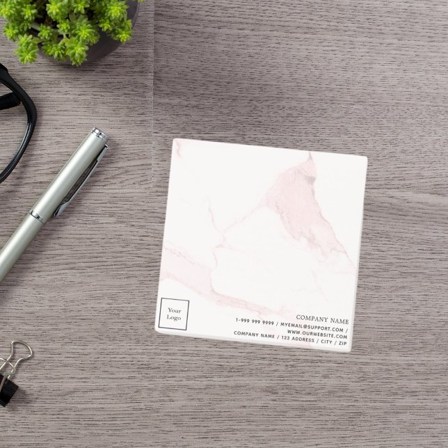 Logo aus rosafarbenem Marmor Post-it Klebezettel (Von Creator hochgeladen)