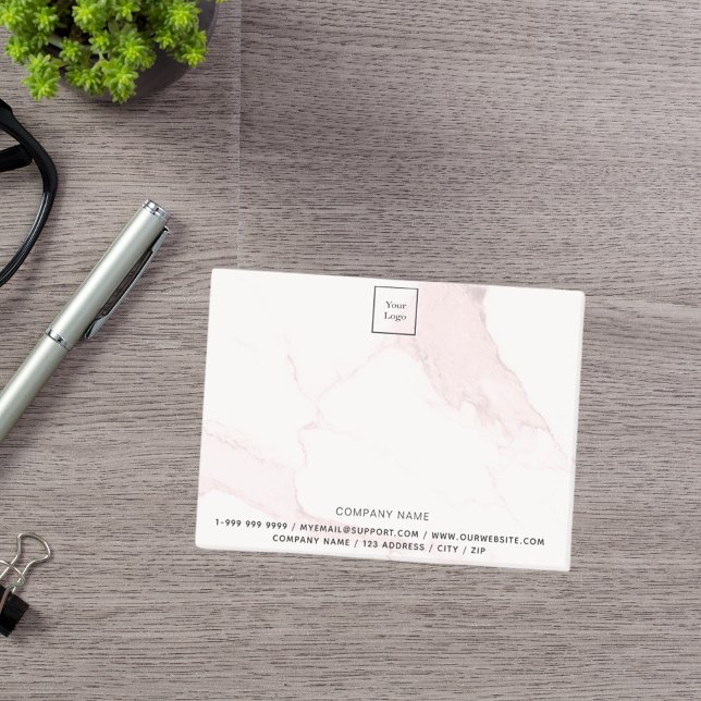 Logo aus rosafarbenem Marmor Post-it Klebezettel (Von Creator hochgeladen)