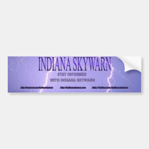 Logo-Autoaufkleber Indianas Skywarn Autoaufkleber