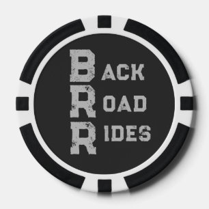 Logo "Back Road Rides" Grau Pokerchips