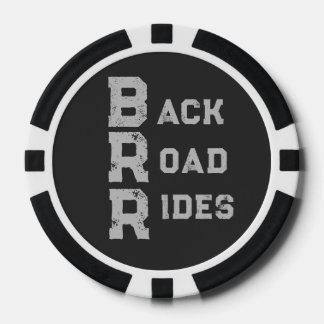 Logo "Back Road Rides" Grau Pokerchips
