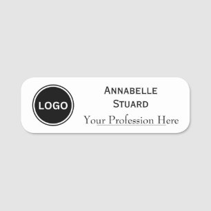 Logo Basic Weiß Elegant Modern Namensschild