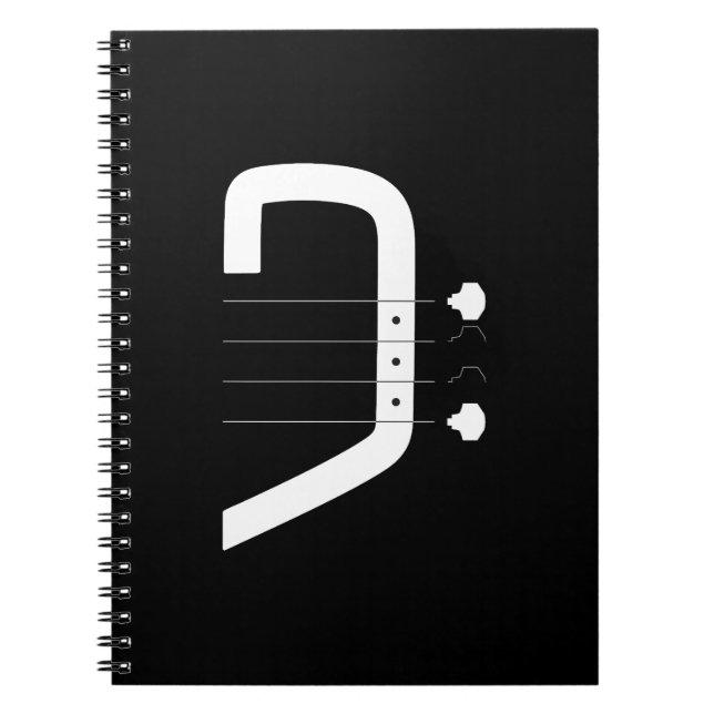 Logo Bass Clef & Gitarre Notizblock (Vorderseite)