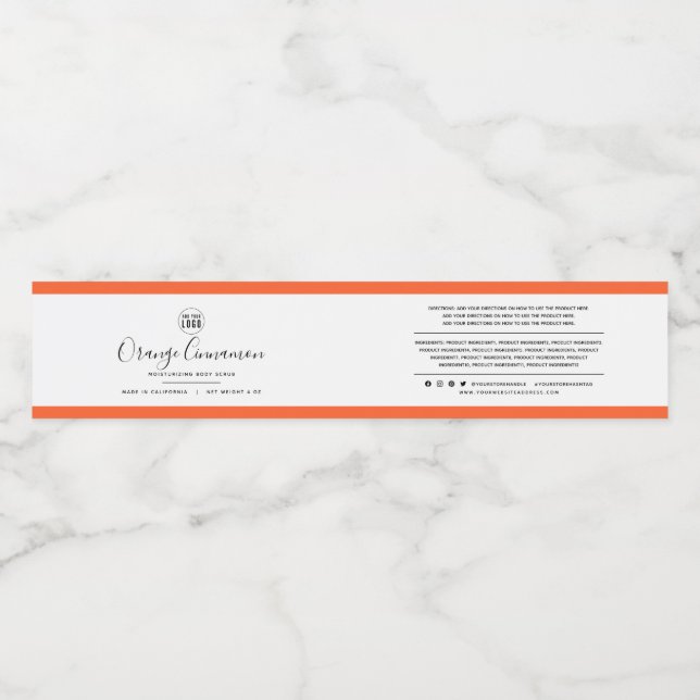 Logo-bearbeitbare Farbzutaten hinzufügen Produktke Wasserflaschenetikett (Einzelnes Label)