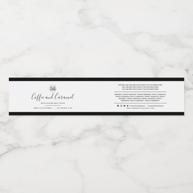 Logo-bearbeitbare Farbzutaten hinzufügen Produktke Wasserflaschenetikett (Einzelnes Label)