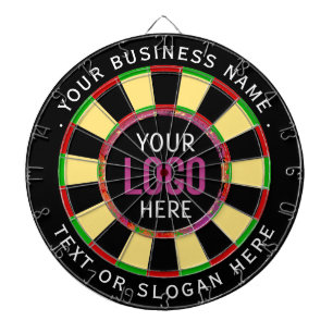 Logo & Benutzerdefinierter Text Business Firma  Dartscheibe