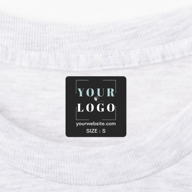 Logo Benutzerdefinierter Text Website Garnitur Grö Etiketten (Befestigt)