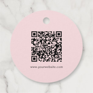 Logo Beruflich Business Pink QR Bevorzugung Tags Geschenkanhänger