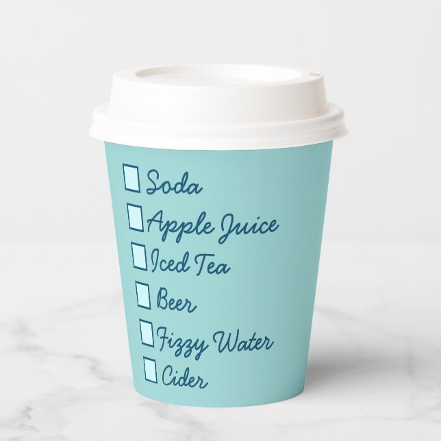 Logo Beruflich Servieren von Frischgetränken Pappbecher (Vorderseite)