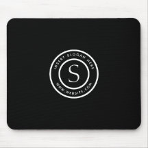 Logo Berufliche Schlichte Schwarze Maus-Pad