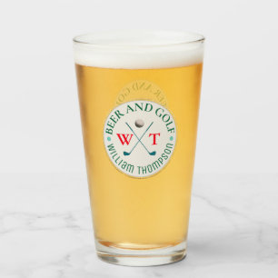Logo "BIER AND GOLF Golf Player" Glas