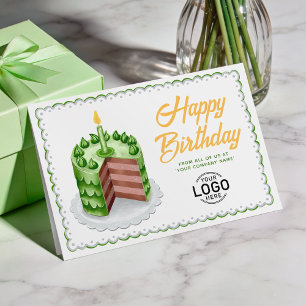 Logo Big Green Vintage Cake Business Geburtstag Karte