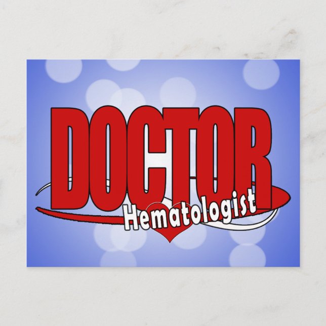 LOGO BIG RED DOCTOR Hämatologe Postkarte (Vorderseite)