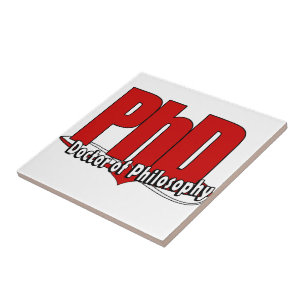 LOGO BIG RED PhD ARZT DER PHILOSOPHIE Fliese