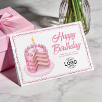 Logo Big Vintage Rosa Torte Geschäft Geburtstag