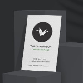 Logo "Black and White Origami Crane" Visitenkarte
