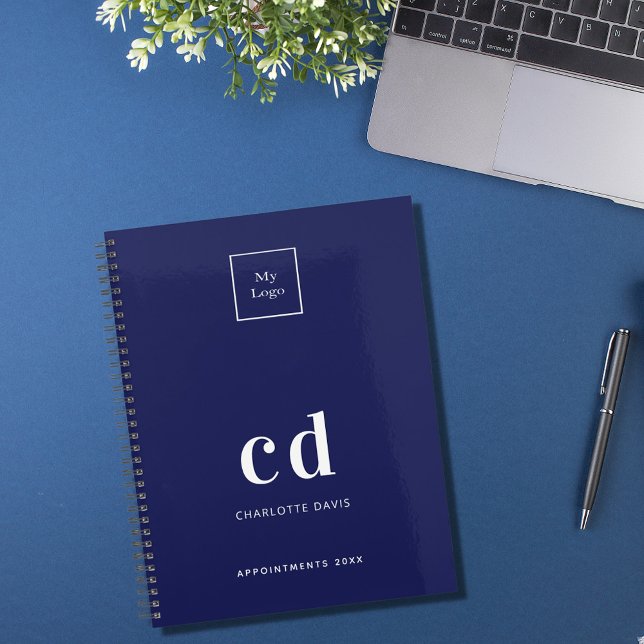 Logo-Blue-White-Monogram-Initialen 2026 Planer (Von Creator hochgeladen)