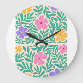Logo-Blumen-Uhren  Große Wanduhr