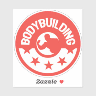 LOGO BODYBUILDING 10 ETOILE AUFKLEBER