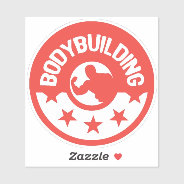 LOGO BODYBUILDING 10 ETOILE AUFKLEBER (Blatt)