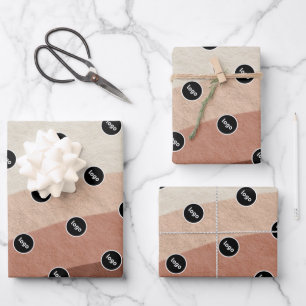 Logo Bohemian Erdtöne Geschenkpapier Set