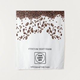 Logo-Branding-Display für Coffee-Vendor-Pop-Up-Sho Wandteppich