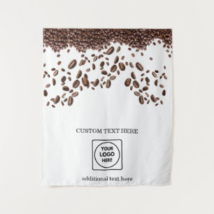 Logo-Branding-Display für Coffee-Vendor-Pop-Up-Sho Wandteppich