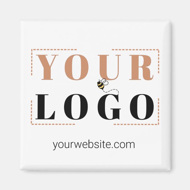 Logo-Branding für Square Company und Website Magnet (Vorne)