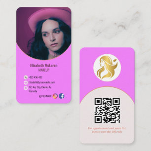 Logo-Branding Moderne Makeup Artist Business Cards Visitenkarte