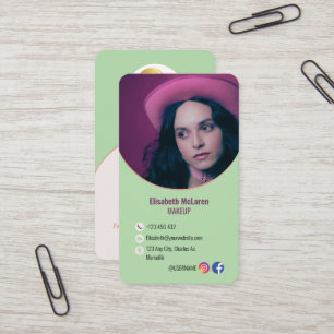 Logo-Branding Moderne Makeup Artist Business Cards Visitenkarte
