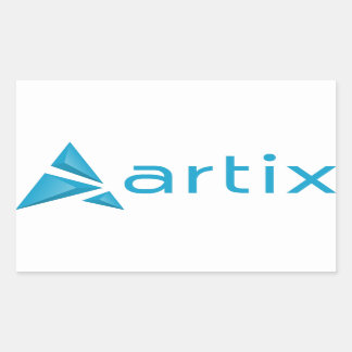 Logo-Brandname (horizontal), weißer Hintergrund Rechteckiger Aufkleber