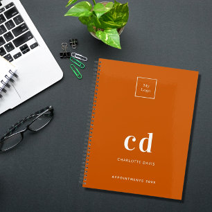 Logo-Bronze-Monogramm Notizbuch
