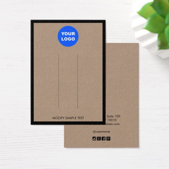 Logo-Brown Kraft-Border-Haarschnitt-Display hinzuf (Schreibtisch)