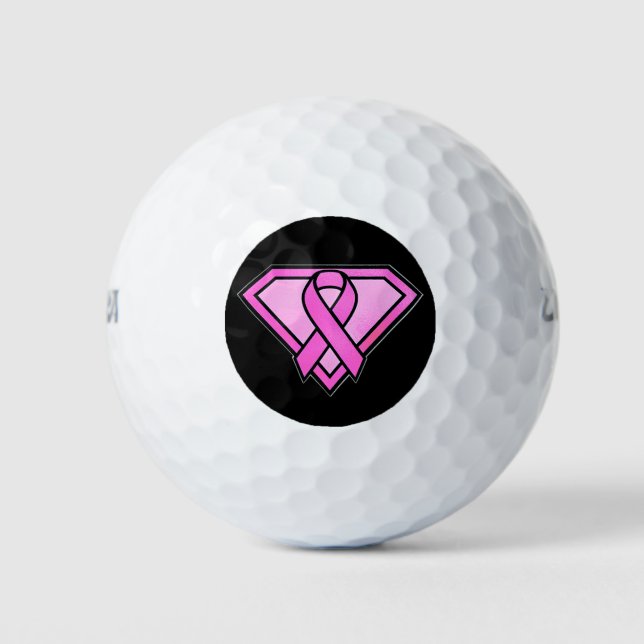 Logo "Brust Cancer Awareness Diamond" Golfball (Vorderseite)