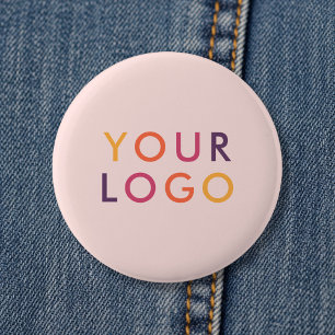 Logo Business Branding Vorlage Blassrosa Button