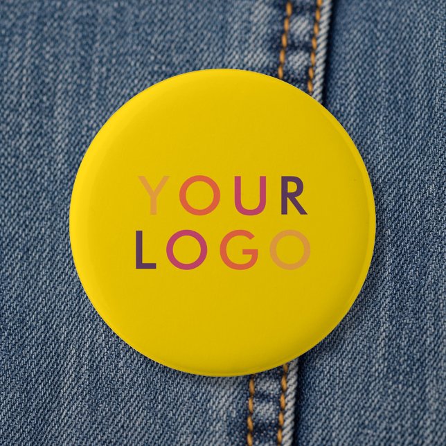 Logo Business Branding Vorlage Gelb Button (Von Creator hochgeladen)