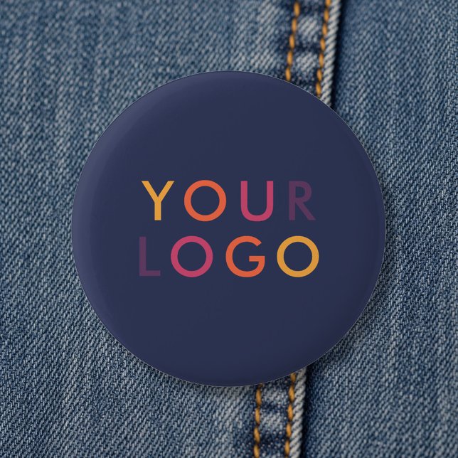Logo Business Branding Vorlage Navy Blau Button (Von Creator hochgeladen)