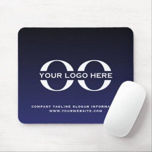 Logo Business Company Navy Blue Mousepad