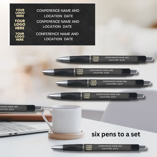 Logo Business Conference Faux Leather Texture  Kugelschreiber (Von Creator hochgeladen)
